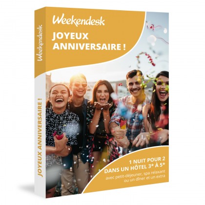 Bon Cadeau Joyeux anniversaire avec Weekendesk