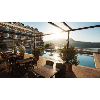 Bénéficiez d'une vue sur le lac de Terradets depuis une chambre avec terrasse